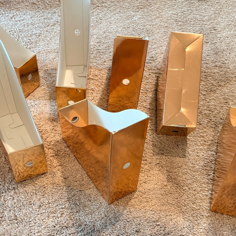 Rose Gold Magazine Holders Set of 12
Excellent Condition